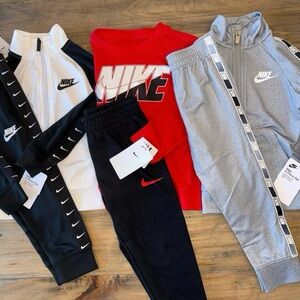 Nike boys size 4 sweatsuit bundle 3 sets new with tags